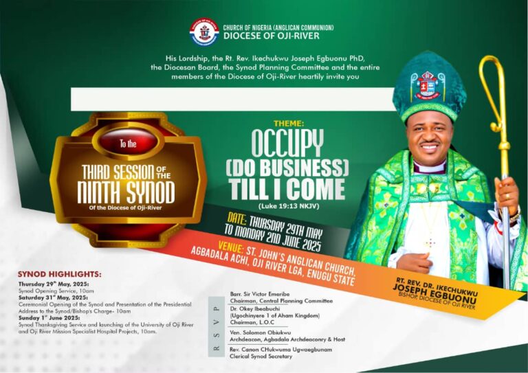 God’s Work in Motion: Synod 2025 Kicks Off in Oji River Diocese
